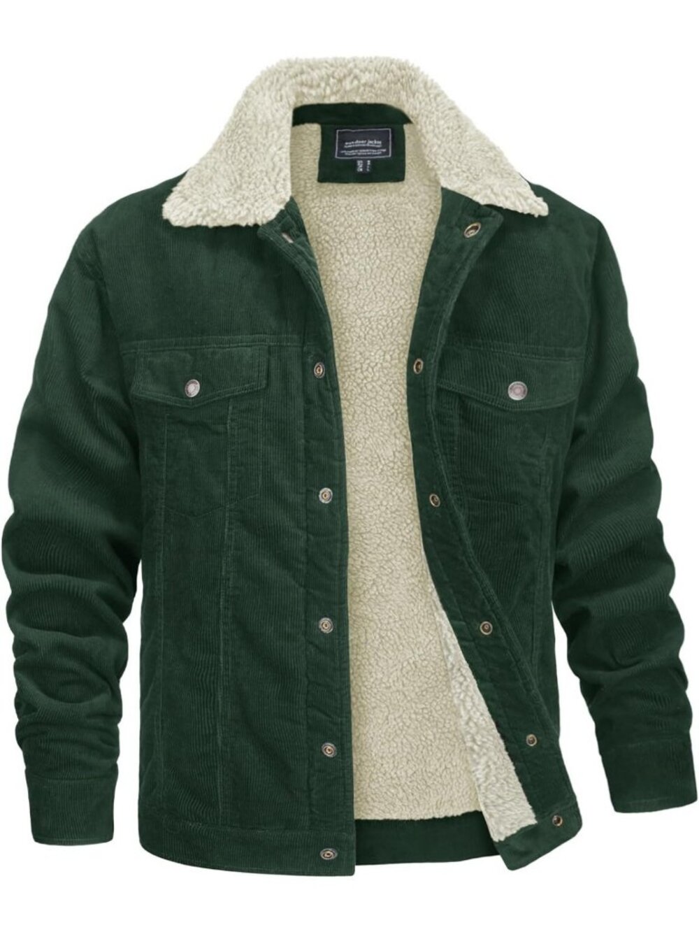 Cozy Men's Sherpa Lined Corduroy Jacket | Warm Thermal Winter Coat
